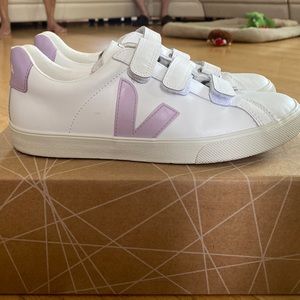 3-lock learher Veja sneakers